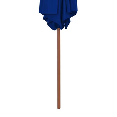 vidaXL parasol med træstang 270 cm blå