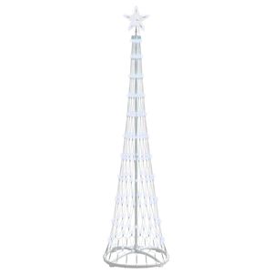 vidaXL LED juletr&aelig; Kold hvid 190 cm Metal