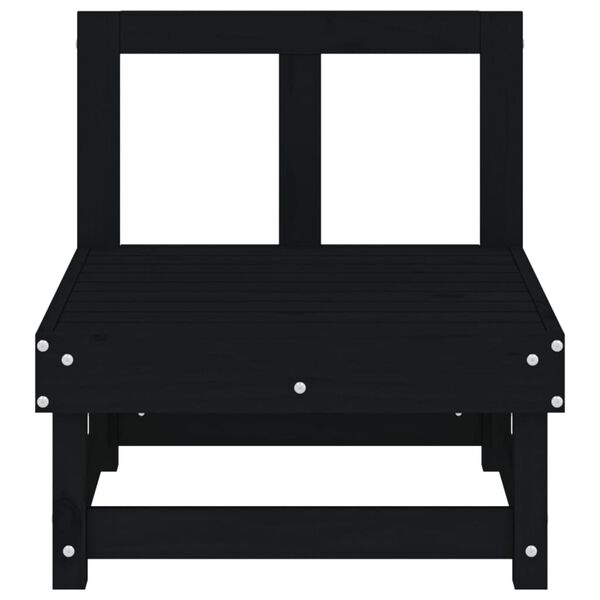 vidaXL midtermoduler til havesofa 2 stk. massivt fyrretræ sort