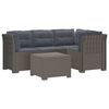 vidaXL 4-personers Have Sofa med Hynder Rattan Look PP Lysegr&aring;