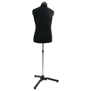 vidaXL Justerbar Kjoleform Mand Sort 37,5-45,5 tommer Stof