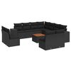 vidaXL sofas&aelig;t til haven 12 dele med hynder polyrattan sort