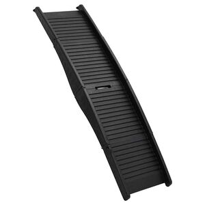 vidaXL foldbar hunderampe 153x40x12,5 cm plastik sort
