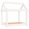 vidaXL hundeseng 71x55x70 cm massivt fyrretr&aelig; hvid