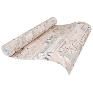 vidaXL 3D stentapet Beige 10 x 0,53 m Ikke-v&aelig;vet stof
