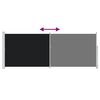 vidaXL sammenrullelig sidemarkise til terrassen 180x500 cm sort
