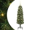 vidaXL Kunstigt juletr&aelig; med stativ Gr&oslash;n 120 cm PVC og St&aring;l og Plastik
