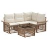 vidaXL Havesofa S&aelig;t 5 stk. Beige polyrattan