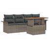 vidaXL Havesofa S&aelig;t 5 stk. Gr&aring; polyrattan