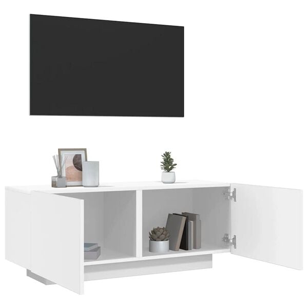 vidaXL tv-bord 100x35x40 cm konstrueret træ hvid