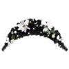 vidaXL julekrans buefacon med LED-lys 90 cm PVC sort