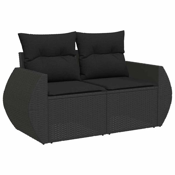 vidaXL sofas&aelig;t til haven 11 dele med hynder polyrattan sort