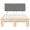 vidaXL Sengestel med Polstret Hovedgavl Lysegr&aring; 120 x 200 cm