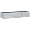vidaXL h&oslash;jbed 240x80x45 cm galvaniseret st&aring;l s&oslash;lvfarvet