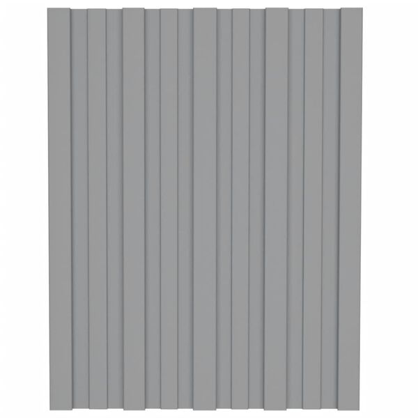 vidaXL tagplader 36 stk. 60x45 cm galvaniseret st&aring;l gr&aring;