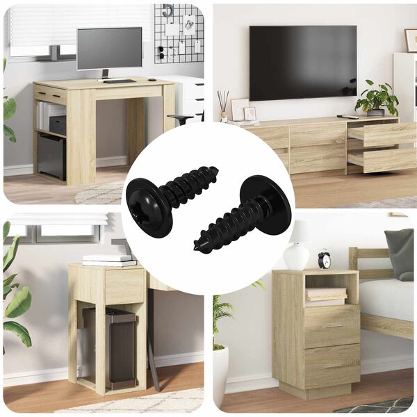 vidaXL Selvborende skrue 2 pcs Sort 3,5 x 12 mm Jern