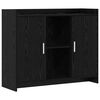vidaXL Sideboard Black Oak 98,5 x 33 x 80 cm Konstrueret tr&aelig;