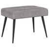 vidaXL B&aelig;nk med knap tufting Lysegr&aring; 60 x 40 x 45 cm Fl&oslash;jl