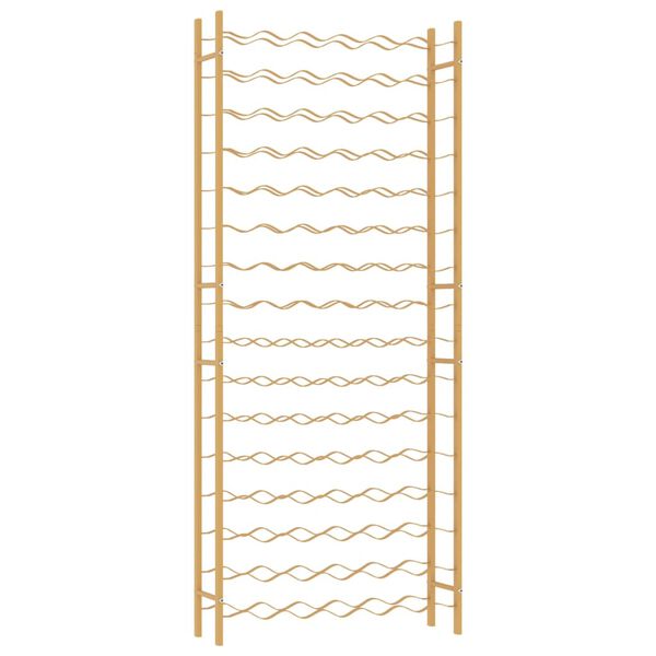 vidaXL vinreol til 96 flasker metal guldfarvet