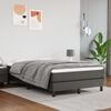 vidaXL springmadras med pocketfjedre medium 120x200x20 cm kunstl&aelig;der gr&aring;