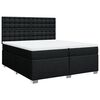 vidaXL kontinentalseng med madras 200x200 cm stof sort
