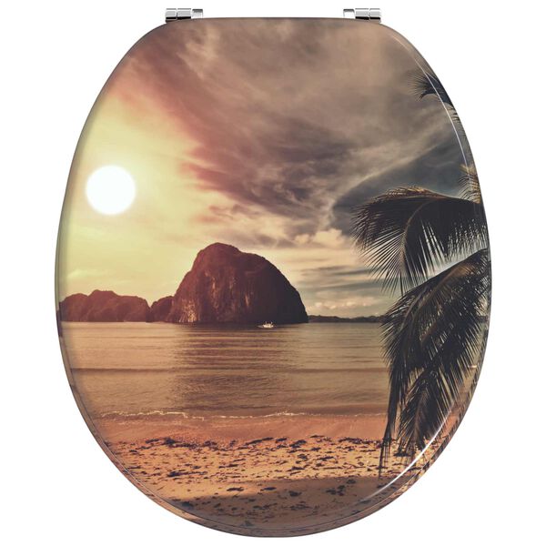 vidaXL Toilet s&aelig;de Orange 44 x 38 cm MDF plade