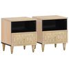 vidaXL sengeborde 2 stk. 40x33x46 cm massivt mangotr&aelig;