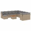 vidaXL sofas&aelig;t til haven 12 dele med hynder polyrattan beige