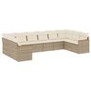 vidaXL sofas&aelig;t til haven 10 dele med hynder polyrattan beige