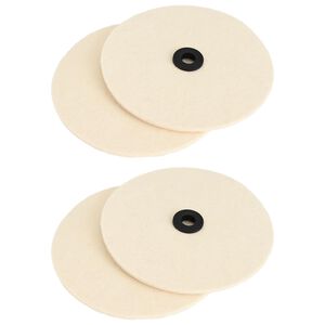 vidaXL Filtpuder til gulvpolerer 4 stk. &Oslash; 14 cm Lys fl&oslash;de Mikrofiber