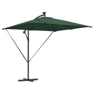 vidaXL Kantilever bananparasol Gr&oslash;n 249 x 249 x 250 cm