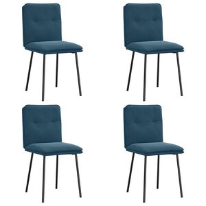 vidaXL spisebordsstole 4 stk. velour bl&aring;