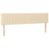 vidaXL sengegavle 2 stk. 90x5x78/88 cm stof cremefarvet