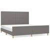 vidaXL sengeramme uden madras 160x200 cm stof m&oslash;rkegr&aring;