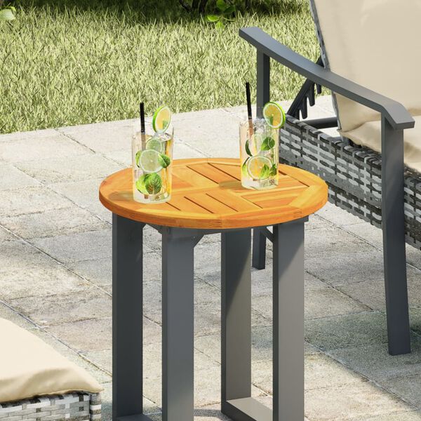 vidaXL bordplade &Oslash;40x2 cm rund massivt akacietr&aelig;