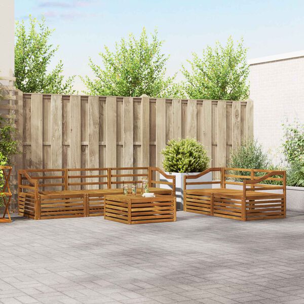 vidaXL Udend&oslash;rs sofagruppe 6 pcs Naturfarvet