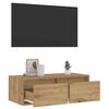 vidaXL tv-bord med LED-lys 75x35,5x25 cm kunsteg