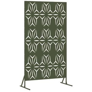 vidaXL Privatlivssk&aelig;rm 100 x 50 x 180 cm St&aring;l Olivengr&oslash;n