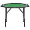 vidaXL foldbart pokerbordplade 8 pers. 108x108x75 cm grøn