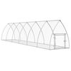 vidaXL kaninbur 105x600x120 cm galvaniseret st&aring;l s&oslash;lvfarvet