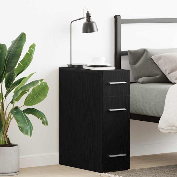 vidaXL Apotekerskab Sort eg 20 x 45,5 x 60 cm Konstrueret tr&aelig;