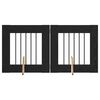 vidaXL Hundehegn med stativer 2 pcs Sort eg 60 x 60 cm Konstrueret tr&aelig;