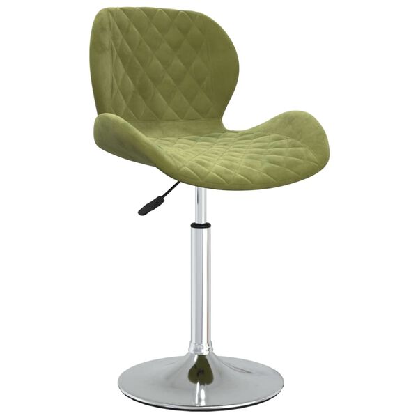 vidaXL drejelige spisebordsstole 4 stk. fl&oslash;jl lysegr&oslash;n