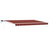vidaXL Manuel markise-ramme med LED-lys Orange, Sort og Hvid 4 &times; 3 m