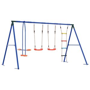 vidaXL Udend&oslash;rs Svinges&aelig;t Flerfarvet 330 x 185 x 185 cm St&aring;l og PE
