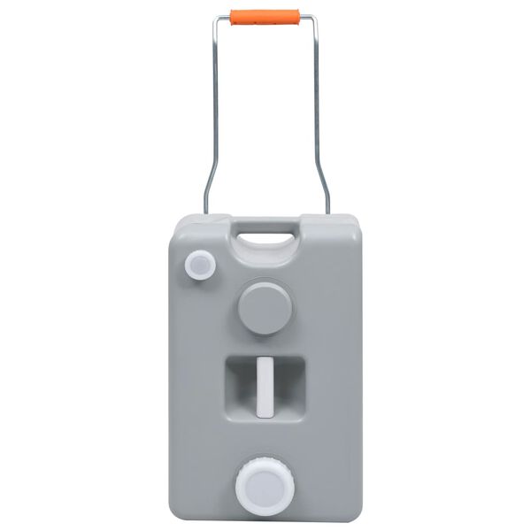 vidaXL vandbeholder med hjul til camping 25 l gr&aring;