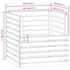 vidaXL kompostbeholder 80x80x78 cm massivt fyrretræ