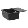 vidaXL Vask 80% Kvarts og 20% Resin 560 x 460 mm Sort
