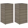 vidaXL plantekasser 2 stk. 30x30x60 cm polyrattan gr&aring;