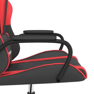 vidaXL gamingstol m. massagefunktion kunstlæder sort og rød